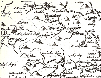 Area round Skipton on the Saxton plate