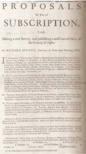 Budgen, Sussex subscription